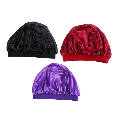 DEARMAMY 3stücke Elastische Haarschutz Für Junge Mädchen Mit Drucke Aus Weichem Zum Schutz Der Frisur Beim Schlafen Duschen Und Haarewaschen von DEARMAMY