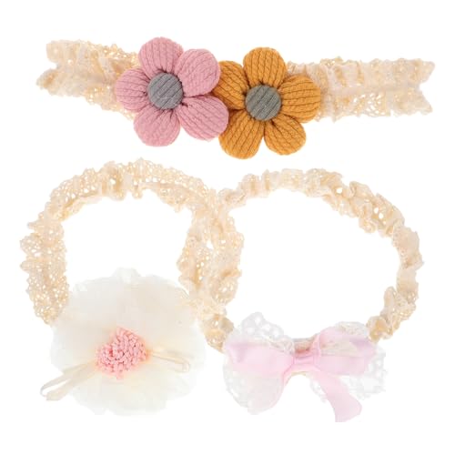 DEARMAMY 3stücke Stirnband Für Neugeborene Mädchen Stirnbänder Für Kleinkinder Mädchen Blumenmuster Stirnband Kopfbedeckung Für Junge Haarschmuck Für von DEARMAMY