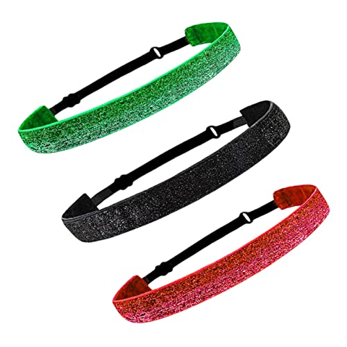 DEARMAMY 3 Stücke Elastisches Stirnband für Frauen Sport Stirnbänder Yoga Stirnband Atmungsaktive Kopf Wraps für Damen für Fitness und Freizeit von DEARMAMY