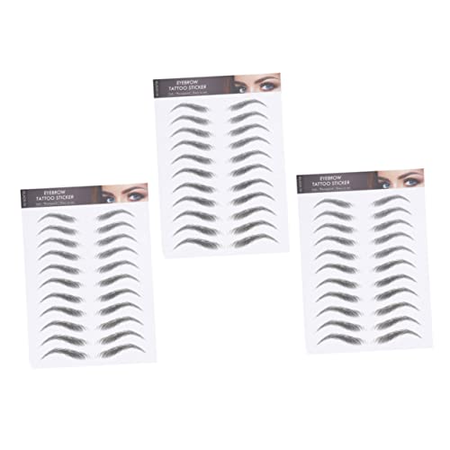 DEARMAMY 3blätter Augenbrauenaufkleber Haarähnlich Wasserfest Augenbrauen Make-up-tool Für Falsche Augenbrauen Nachahmung Aufkleber Imitation von DEARMAMY