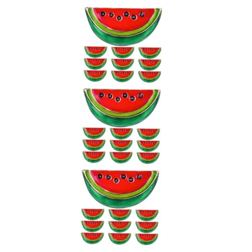 DEARMAMY 3sets Wassermelonenbrosche Hemd-wassermelonen-clips Hemdkragen-clip Revers-abzeichen Stecknadeln Stillenabzeichen Wassermelonen-cardigan-clip Taschenstifte Zinklegierung 10pcs*3 von DEARMAMY