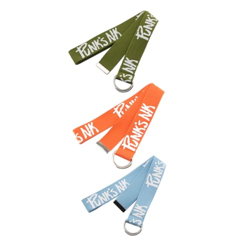 DEARMAMY 3st Canvas-gürtel Mit Doppelschlaufe Gürtel Damen Stretchgürtel Für Damen Modische Taillengürtel Segeltuchgürtel Für Männer Elastischer Hüftgurt Frauen Mit Westlichem Gürtel Eisen von DEARMAMY