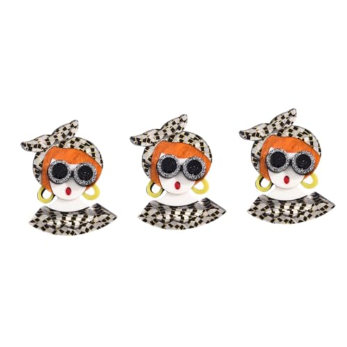 DEARMAMY 3st Coole Mädchenbrosche Brosche Für Kleine Mädchen Schal Brosche Anstecknadel Brosche Für Damen Cartoon-brosche Mädchen Brosche Broschennadel Aus Metall Zinklegierung von DEARMAMY