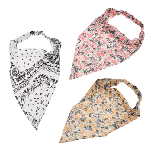 DEARMAMY 3st Dreieckiges Haarband Stirnband Damen Stirnbänder Für Damen Hundehalstücher Frauen Paillette Bands Stirnband Modisches Haarband Böhmen Stirnband Foto Stirnband Stoff von DEARMAMY