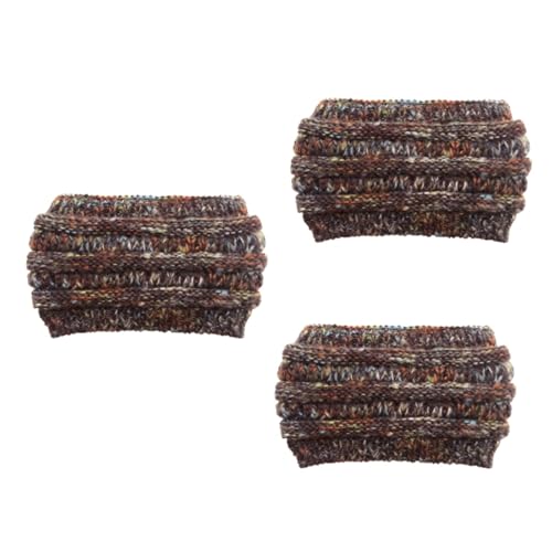 DEARMAMY 3stücke Buntes Gestricktes Woll-headband Mit Leerem Oberteil Für Modische Outdoor-aktivitäten Bequem Und Warm Für Camping Und Freizeit von DEARMAMY