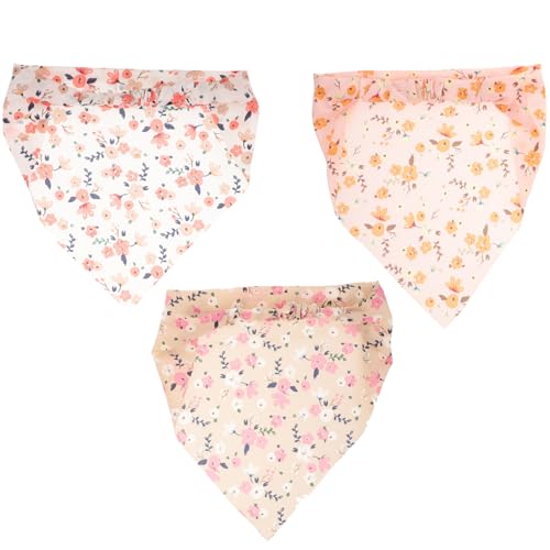 DEARMAMY 3stücke Elastisches Haarbandana Für Frauen Blumenkopftuch Dreiecksform Stirnband Leicht Anzuziehen Geeignet Für Alltag Partys Und Reisen Bezauberndes Kopfschmuck von DEARMAMY