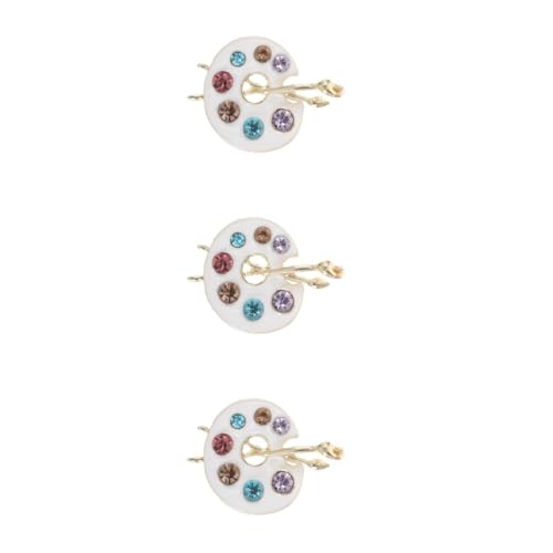 DEARMAMY 3st Tropfende Ölgemälde-plattenbrosche Strass-brosche Anzugzubehör Anzug Accessoires Männer Kleidungsaccessoires Modische Broschennadeln Für Damen Funkelnde Brosche Legierung von DEARMAMY