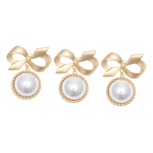 DEARMAMY 3stücke Damen Brosche Form Eines Großen Perlen-bowknot Stilvolle Brosche Für Anlässe Wie Valentinstag Geburtstag Und Weihnachten Für Frauen Und Mädchen Glänzende Robuste von DEARMAMY