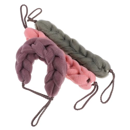 DEARMAMY 3stücke Dehnbares Rückenpeelingtuch Mit Griffen Pe-netzschaum Peeling-körperwaschlappen Abgestorbene Hautentferner Für Männer Und Frauen Dusche Spa von DEARMAMY