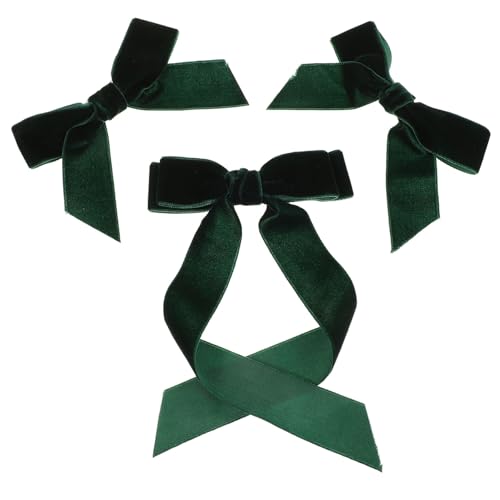 DEARMAMY 3stücke Haarspangen Mit Samtschleife Süße Haarschmuck-accessoires Für Damen Top-clips Für Partys Schule Und Alltag Haarschmuck Aus Samt von DEARMAMY