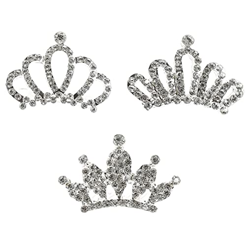 DEARMAMY 3stücke Junge Mädchen Haarreifen Mit Strass Haarspangen Für Mädchen Funkelnde Krone Haarschmuck Für Geburtstagsfeiern Und Fotoshootings von DEARMAMY