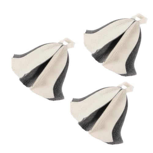 DEARMAMY 3stücke Saunahüte Für Damen Filzkappen Für Sauna Atmungsaktive Saunahüte Anschmiegsame Saunazubehör Für Kopfschutz Bei Hitze von DEARMAMY