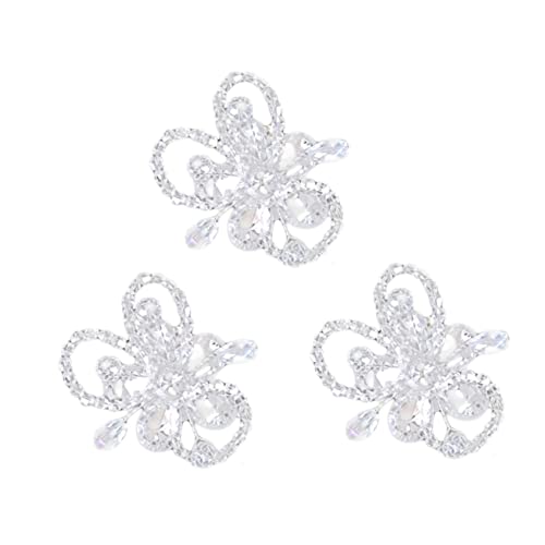 DEARMAMY 3stücke Teiliger Damen-haarschmuck Mit Kristallschleife Hochzeits-kopfschmuck in Silber Braut-haaraccessoire Für Partys Und Feiern von DEARMAMY