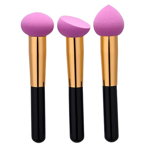 DEARMAMY 3stücke Teiliges Kosmetikset Mit Puderpinseln Für Make-up Verblenden Und Polieren Weiche Haare Holzgriffe Geeignet Für Foundation Eyeliner Und Concealer von DEARMAMY