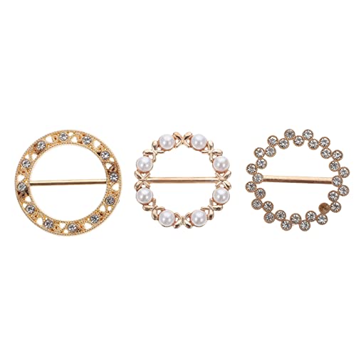 DEARMAMY 3stücke Teiliges Verstellbarer Rhinestone Schal Clips Eleganter Halsschmuck Für Hochzeiten Partys Und Alltag Vielseitige Schal-schnallen Für Kleider Und Blusen von DEARMAMY