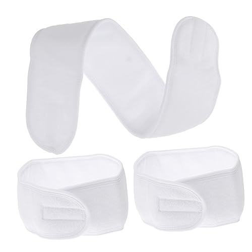 DEARMAMY 3stücke Yoga Stirnbänder Für Frauen Gesicht Waschen Stirnbänder Workout Atmungsaktiv Leicht Haltbar Sport Fitness Spa Gesichtswasch von DEARMAMY