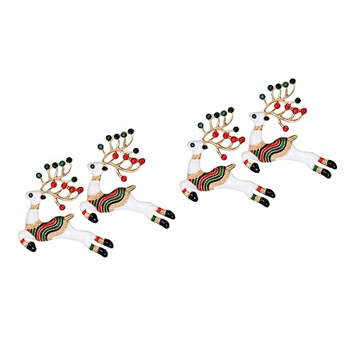 DEARMAMY 4 Broschen aus Langlebiger Legierung mit Funkelnden Strasssteinen Leichte Tragbare Weihnachts Dekoration für Kleidungsaccessoires Wie Pullover und Kleider von DEARMAMY