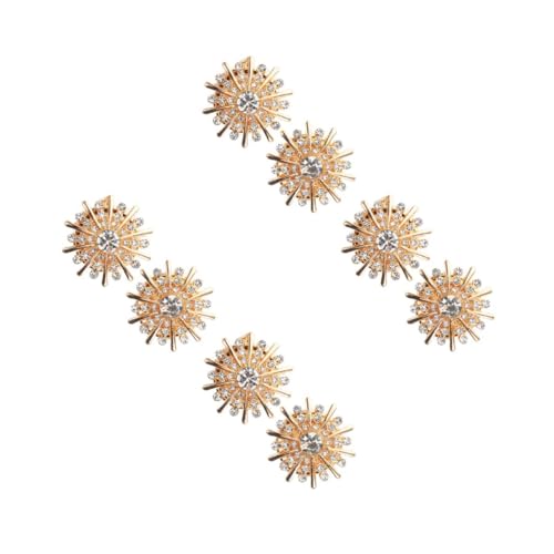 DEARMAMY 4 Paare Manschettenknöpfe Französische Ohrringe Sportarmbänder Brillenhanteln Manschettenknopf-Set Cufflinks für Frauen Ärmelknopfabdeckungen Hemdknopfabdeckung Legierung Golden von DEARMAMY