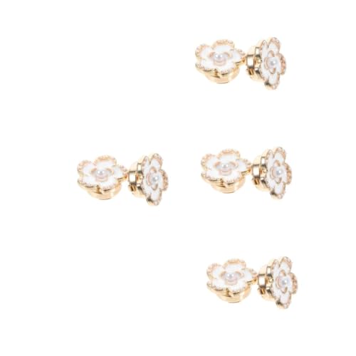 DEARMAMY 4 Sätze 4 Sets Manschettenknöpfe Emaille Knopfclip Kleidungsdekoration Elegante Knopfabdeckungen Klassische Manschettenknöpfe Ärmelknopf Schmuckknopf 2 Stück * 4 von DEARMAMY