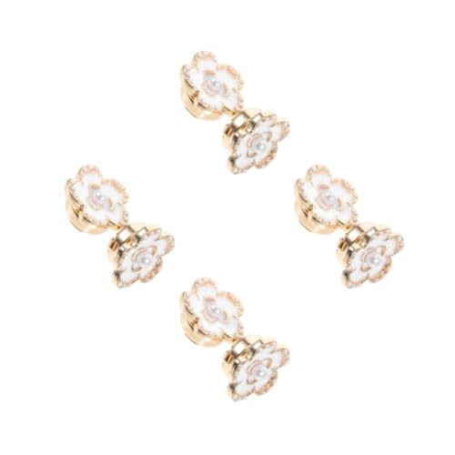 DEARMAMY 4 Sätze 4 Sets Manschettenknöpfe Klassische Manschettenknöpfe Elegante Knopfabdeckungen Ärmelknopf Schmuck Kleidung Dekoration Emaille Knopfclip Schmuck 2 Stück * 4 von DEARMAMY