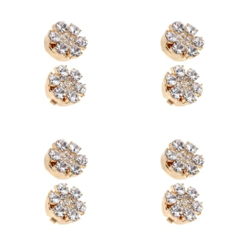 DEARMAMY 4 Sätze Hemdknopf-box Damen Manschettenknöpfe Schmuck Manschettenknöpfe Frucht-schlüsselanhänger Kuchenblech Knopfbezüge Für Damen Smoking-knopfüberzüge Strasssteine 2 Stück * 4 von DEARMAMY