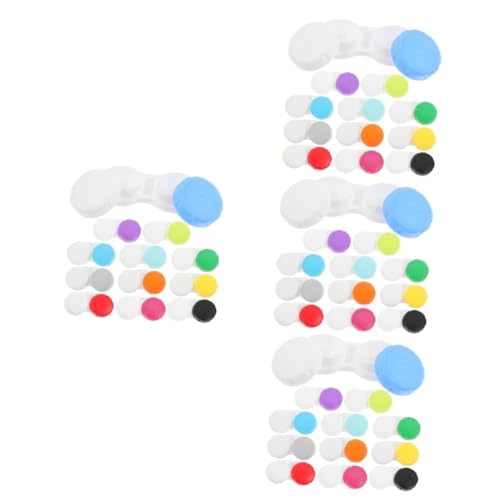 DEARMAMY 4 Sätze Kontaktlinsenbehälter Reise Klare Organizer Etuis Kontakte Reiselinsenbehälter Für Tageslinsen Kosmetischer Linsenbehälter Augentasche Kleiner Linsenhalter 12 Stück * 4 von DEARMAMY