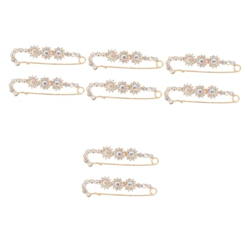 DEARMAMY 4 Sätze Modische Und Einfache Diamant Metall Brosche Broschen Und Anstecknadeln Für Damen Große Blumenbroschen Braut Maxi Hochzeitsdekor Rucksack Brosche 2 Stück * 4 von DEARMAMY