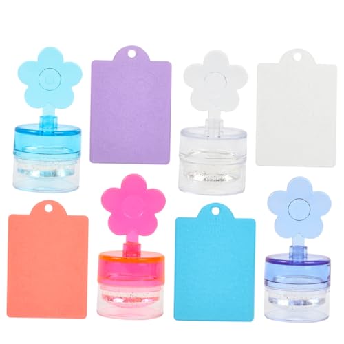DEARMAMY 4 Sets Silikon Stempel Set Süße LED Spitze Für Super Salon Maniküre Stempel Nagelkunst Werkzeuge Kinderpresse Salon Nagelstempel Frauen Nagel Werkzeuge Formen Set von DEARMAMY