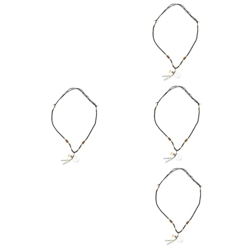 DEARMAMY 4 Stck Aromatherapie Anhänger Ätherisches Öl Halskette mit Geflochtenem Seil Modisches Duftaromatherapie Schmuckstück Ätherisches Öl Fläschchen für Damen und Alltag von DEARMAMY