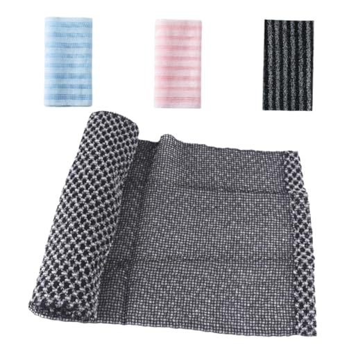 DEARMAMY 4stücke Rückenwaschlappen Für Dusche Luffa Körperwaschpads Schrubber Für Männer Und Frau Rückenreiniger Bürste Handtuch Streifen Für Bad Sauber Waschen von DEARMAMY