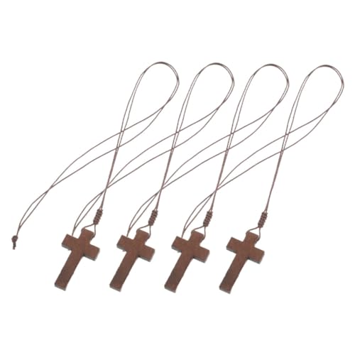 DEARMAMY 4 Stück Bibelvers Anhänger mit Verstellbarem Cord Design für Männer Frauen Partys und Religiöse Anlässe Retro Schmuck von DEARMAMY