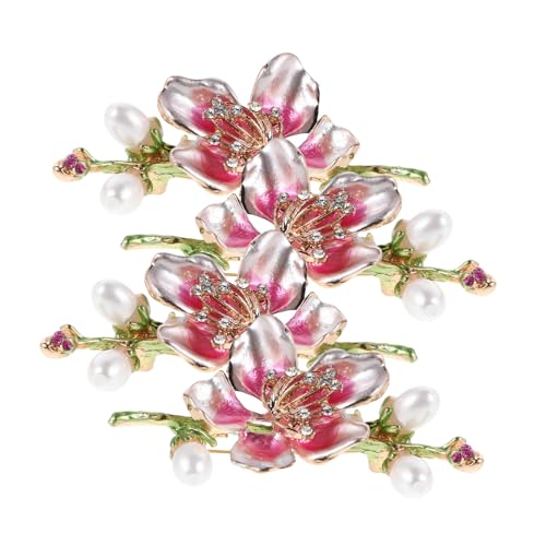 DEARMAMY 4stücke Strass-perlen-blumenbrosche Aus Legierung Dekorative Kragennadeln Stilvolle Blumen-anstecknadeln Für Frauen Blumen-anstecknadeln Schmuck-anstecknadel von DEARMAMY