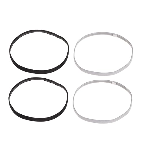 DEARMAMY 4stücke Graues Elastisches Stirnband Für Sport Yoga-stirnband Haarreifen Sport-kopftuch Haarband Haar-accessoires Schwarz von DEARMAMY