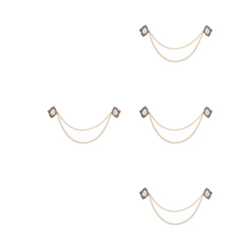 DEARMAMY 4 Stück Brosche Mit Perlenkette Wäscheklammer Modische Brosche Stellnadel Krawattennadel Schalringe Für Damen Broschennadel Kragen Hängende Ketten Binden Stift Zinklegierung Golden DEARMAMY 4 Stück Brosche Mit Perlenkette Wäscheklammer Modische Brosche Stellnadel Krawattennadel Schalringe Für Damen Broschennadel Kragen Hängende Ketten Binden Stift Zinklegierung Golden von DEARMAMY