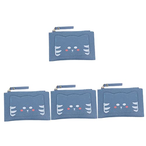 DEARMAMY 4stücke Pu-Leder Kartenetui Für Frauen Süßes Cartoon- Multifunktionale Geldbörse Mit Platz Für Kreditkarten Und Münzen Für Reisen Shopping Und Partys von DEARMAMY