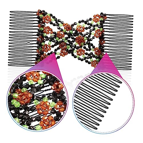 DEARMAMY 4stücke Perlen Haarkamm-clips Dehnbare Haarspange Doppelkämme Für Frauen Und Mädchen Haarschmuck Aus Hochwertigem Stahl Passt Zu Jedem Haartyp von DEARMAMY