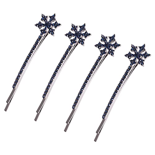 DEARMAMY 4stücke Schneeflocken Haarschmuck Bobby Pins Weihnachten Haarspangen Für Damen Mit Dekorativen Haarclips Für Party Und Alltag von DEARMAMY