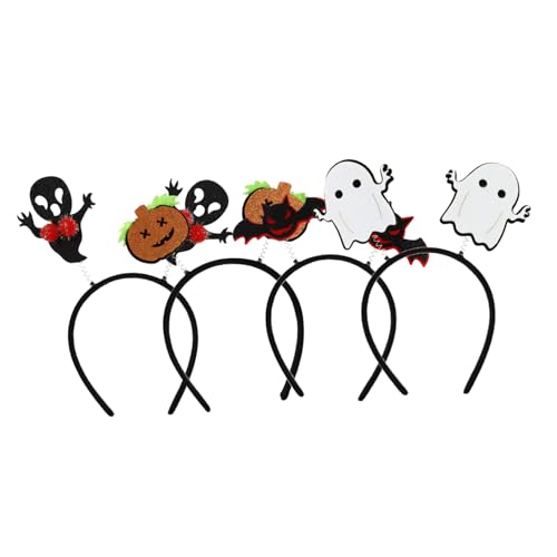 DEARMAMY 4stücke Teiliges Halloween Haarreif Lustige Kopfdekoration Für Kürbis Wasserungeheuer Und Fledermaus Für Halloween-partys Kostüme Und Feierlichkeiten von DEARMAMY