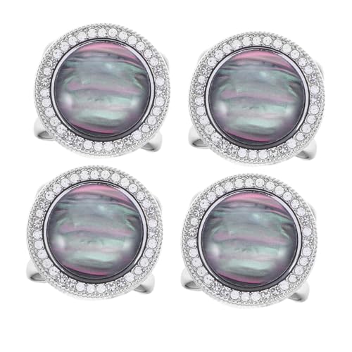 DEARMAMY 4stücke Metall Schalringe Und Clips Für Damen T-shirt-knotenclips Kleidungszubehör Schalhalter Für Tägliche Und Besondere Anlässe Runde Broschenclips Für Pullover Und Schals von DEARMAMY