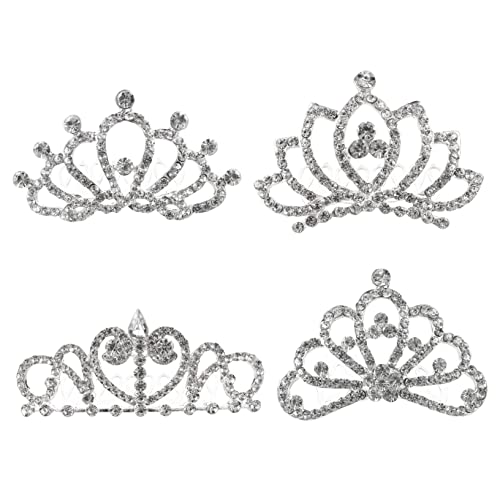DEARMAMY 4stücke Mädchen Strass Tiara Mit Kamm Party Favors Tiaras Für Geburtstagsfeier Hochzeit Dekoration Für Mädchen von DEARMAMY