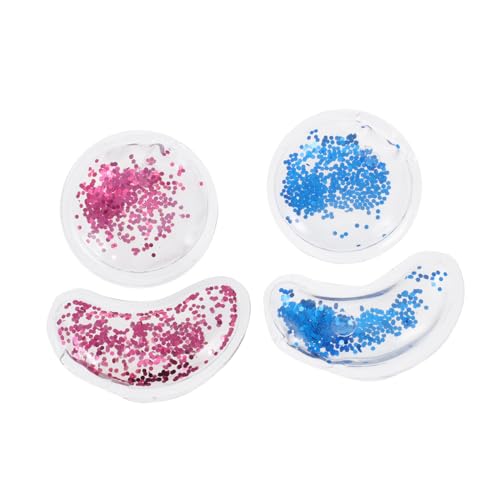 DEARMAMY 4 Stück Kühlende Gel-augenpflaster Kühlung Flecken Sofortig Pads Augenflächen Patch Augenklappe Kalt Augenpflegepflaster Pvc von DEARMAMY