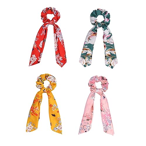 DEARMAMY 4 Stück Lange Haarringe Zubehör Braune Ringe Haarknoten Unsichtbare Gummibänder Für Frauen Dicker Halter Haargummis Seile Zopf Großes Langes Schwanzband Elastische von DEARMAMY