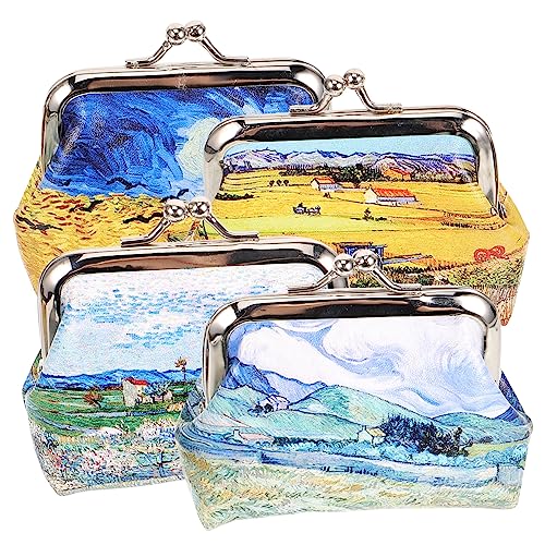 DEARMAMY 4stücke Schmales Federmäppchen Tragbare Kosmetiktasche Dekorative Münztäschchen Geldbörse Für Damen Reisen Aufbewahrungstasche Mit Für Schreibwaren von DEARMAMY