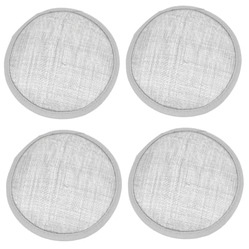 DEARMAMY 4 Stück Runder Huthalter Aus Leinen Für Modewaren Hutbasis Hut DIY Zubehör Baskenmütze DIY Fascinator Mit Runder Basis Herstellung Von Zubehör Bequeme Hutbasis Anti von DEARMAMY