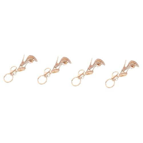 DEARMAMY 4stücke High Heel Schuh Schlüsselanhänger Mit Strass Kreativer Schuh- Für Handtaschen Eleganter Metall Schlüsselring Als Stilvolles Für Frauen von DEARMAMY