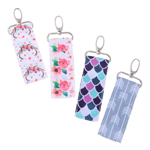 DEARMAMY 4stücke Lippenstifthalter Mit Schlüsselanhänger Organisator Für Lippenbalsam Taschen-schlüsselanhänger Mit Doppelverwendung Kreativer Für Damen von DEARMAMY