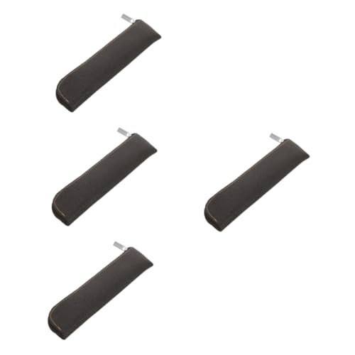 DEARMAMY 4 Stück Stiftetasche Stifttasche Multifunktional Klein Für Multifunktionale Stifthüllen Etuis Stiftträger Injektions Reiseetui Organizer Tasche Schwarzes Leder von DEARMAMY
