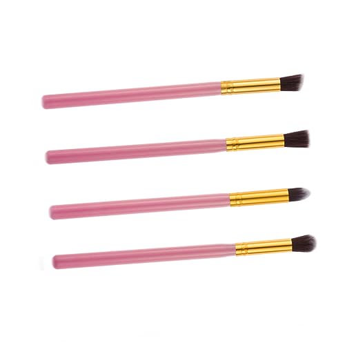 DEARMAMY 4 Stück Teiliges Augen Make Up Pinselset Professionelle Lidschatten Pinsel für Blending Lip Blush Foundation Tragbar für Haut Gold von DEARMAMY