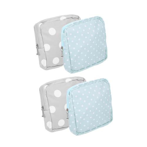 DEARMAMY 4 Stück Teiliges Diskretes Perioden Täschchen Tragbare Kompakte Hygiene Beutel mit Leisem Verschluss Stilvoller Organizer für Damen für Büro Reisen und Schule von DEARMAMY