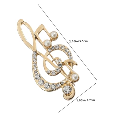 DEARMAMY 4stücke Musiknoten-anstecknadel Mit Strass Für Damen-anzugschmuck Brosche Für Hochzeitskleid Corsagen Pullover Schals Jacken Kleider Taschen Hüte von DEARMAMY